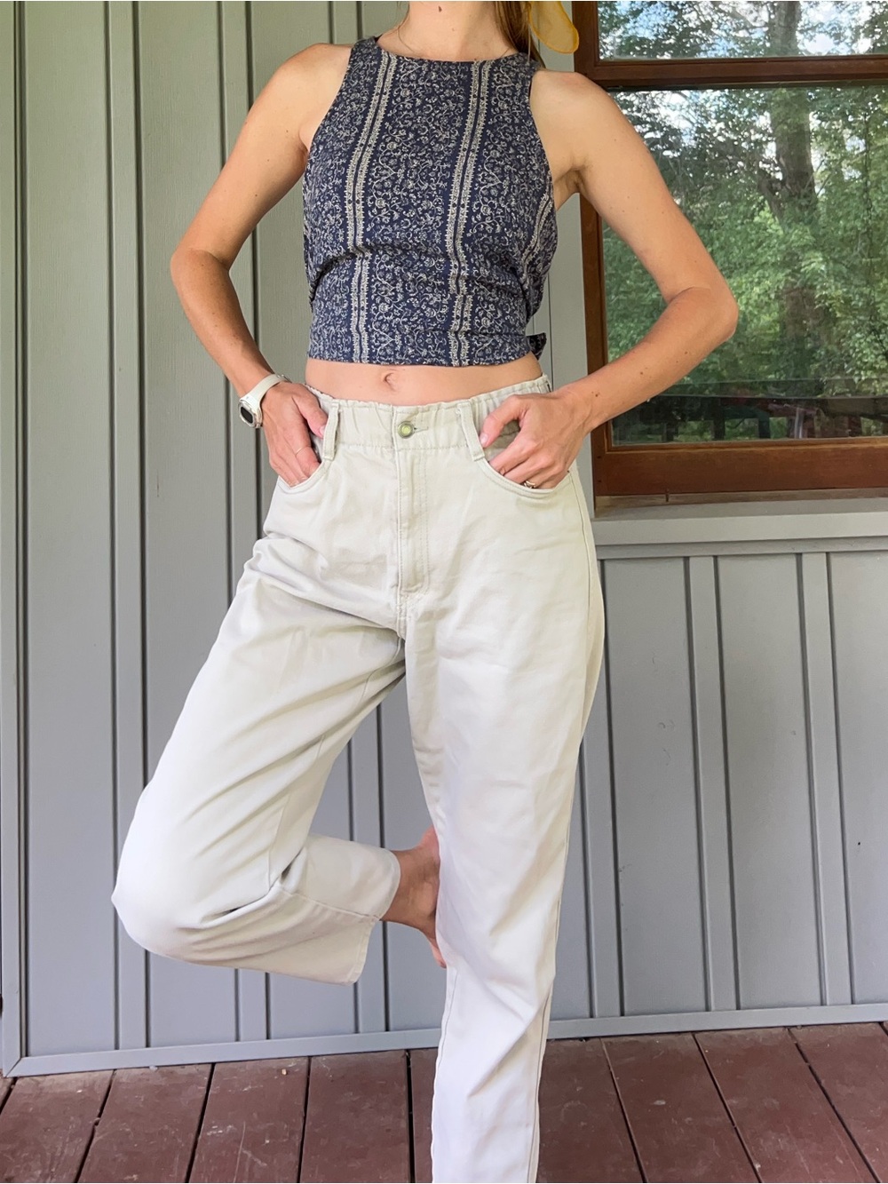 H&M Cream Jeans